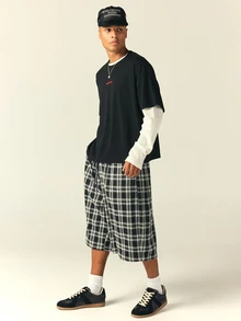 PLAYBOY X SUMWON Subversive Luxury Oversized Crew Neck Graphic Back Print Short Sleeve T-Shirt - Black - View 3