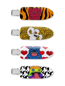 Fuggler | Fanslatte Playful Character Design Women's Hair Clips 4-Piece Set Multicolor - Multicolor - View 8