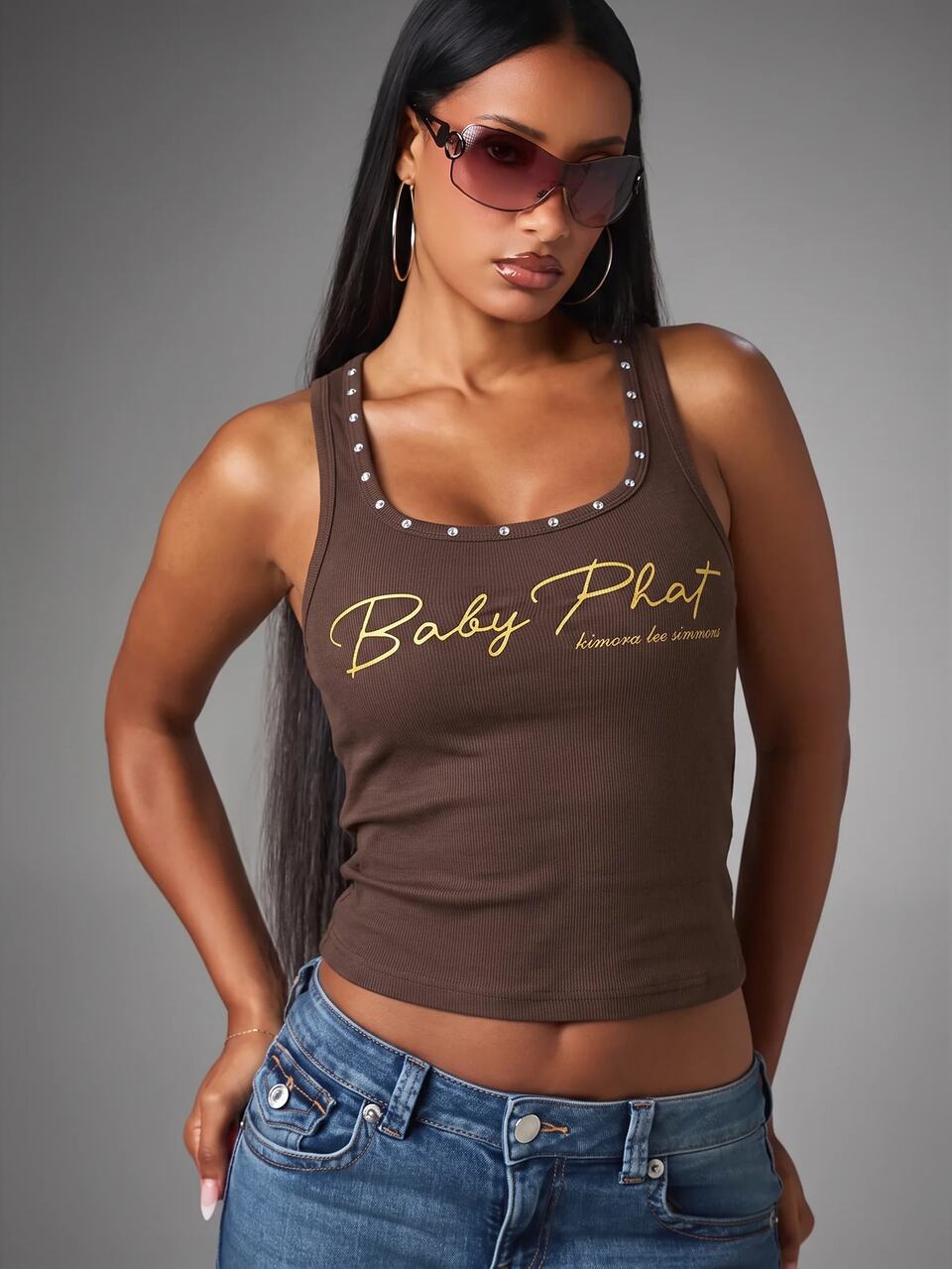 BABYPHAT SDBP995 - Gilet a costine con dettagli borchie