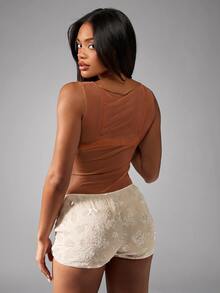 MISSGUIDED Camisetas & Tops de Tirantes de Mujer - Marrón Chocolate - Ver 2