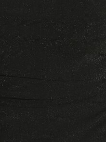 KSTM Glitter Shimmer V-Neck Long Sleeve Maxi Dress With Ruched Waist And Flowing Skirt For Evening Party Holiday Season - Black - View 7