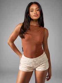 MISSGUIDED Camisetas & Tops de Tirantes de Mujer - Marrón Chocolate - Ver 7