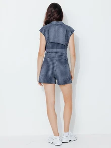 Pimkie Edition Summer Casual Plaid Top And Shorts Set - Multicolor - View 5