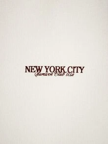 SUMWON Club USA New York City Oversized Pullover Hoodie With Back Graphic Text Print And Centre Pocket - White - View 5