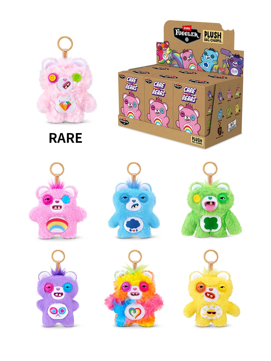 ZURU Fuggler Licensed Collab-Care Bears-Series 1 (6 Pack) Plush Keychains 5-Inch Blind Box Cute - Whole Set (6 Pack) - View 1