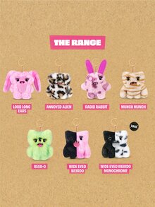 ZURU Fuggler Mini-Baby Baddies-Series 1 (6 Pack) Plush Keychains 5-Inch Blind Box Ugly Cute - Whole Set (6 Pack) - View 6