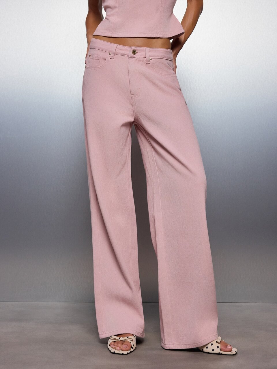 MISSGUIDED Wide Leg Low Rise Denim Jeans With Side Pockets