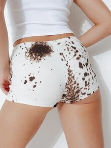 Pimkie Edition Women's Tie-Dye Elastic Waist Casual Fashion Shorts - Multicolor - View 3