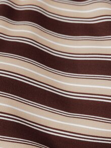 Pimkie Edition Women's Striped Colorblock Asymmetrical Shoulder Casual Daily Top - Multicolor - View 3
