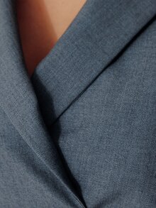 Pimkie Edition Autumn Fashion Commute Cross-Wrap Cropped Jacket - Dark Grey - View 3