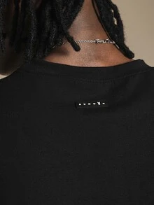 PLAYBOY X SUMWON Bunny Photographic Graphic Print Crew Neck Boxy Crop Short Sleeve T-Shirt With Logo Text Summer Festival Tee - Black - View 6
