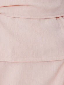 Pimkie Edition Women's Solid Color Waist Knot Top And Skirt Casual Set - Pink - View 3