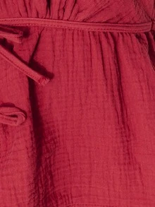 Pimkie Edition Women's Solid Color Front Tie Halter Neck Tank Top And Shorts Pajama Set - Burgundy - View 8