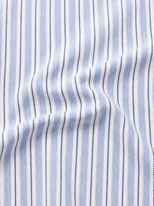 Zerodot Women Blue Striped Tie-Neck Blouse Shirt Office Casual Spring Fall Pre Fall - Baby Blue - View 8