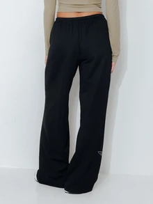 Pimkie Edition Women's Korean Style Fashion Rhinestone Drawstring Waist Pocket Long Pants - Black - View 4