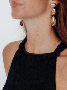 Pimkie Edition Summer Elegant Lace Slit Sleeveless Dress - Black - View 3