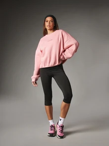 Missguided x Playboy Sweatshirt Oversized Kerah Bulat dengan Logo Cetak di Dada dan Gambar Kelinci Besar di Bagian Belakang - Berwarna merah muda - View 3