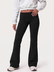 MISSGUIDED TEEN SM1-087 - SEQUIN WING ROLL OVER PANT - Black - View 2