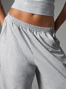 MISSGUIDED Bộ phối đồ gồm áo vest crop sát nách cổ chữ V độn vai và quần ống rộng dài toàn thân cạp chun - Xám - Xem 5