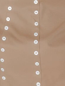 Pimkie Edition Atasan Lengan Pendek Wanita Warna Polos Kasual Serbaguna untuk Sehari-hari - Coklat - View 3