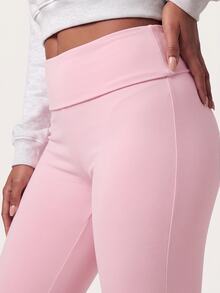 MISSGUIDED TEEN SM1-087 - SEQUIN WING ROLL OVER PANT - Pink - View 5