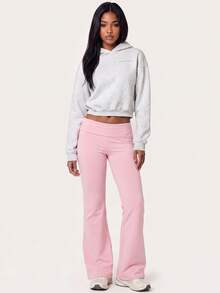 MISSGUIDED TEEN SM1-087 - SEQUIN WING ROLL OVER PANT - Pink - View 3
