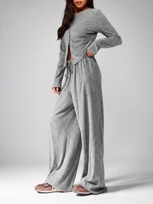 MISSGUIDED أطقم قطعتين نسائية - رمادي فاتح - مشاهدة 5