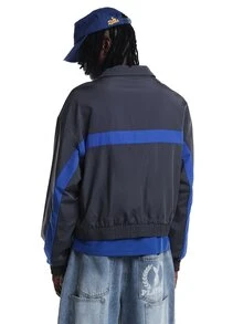 SUMWON Club Color Block Windbreaker Jacket With Full Zip Closure Ribbed Cuffs And Hem Star Logo Chest Print Oversized Fit - Multicolor - View 2