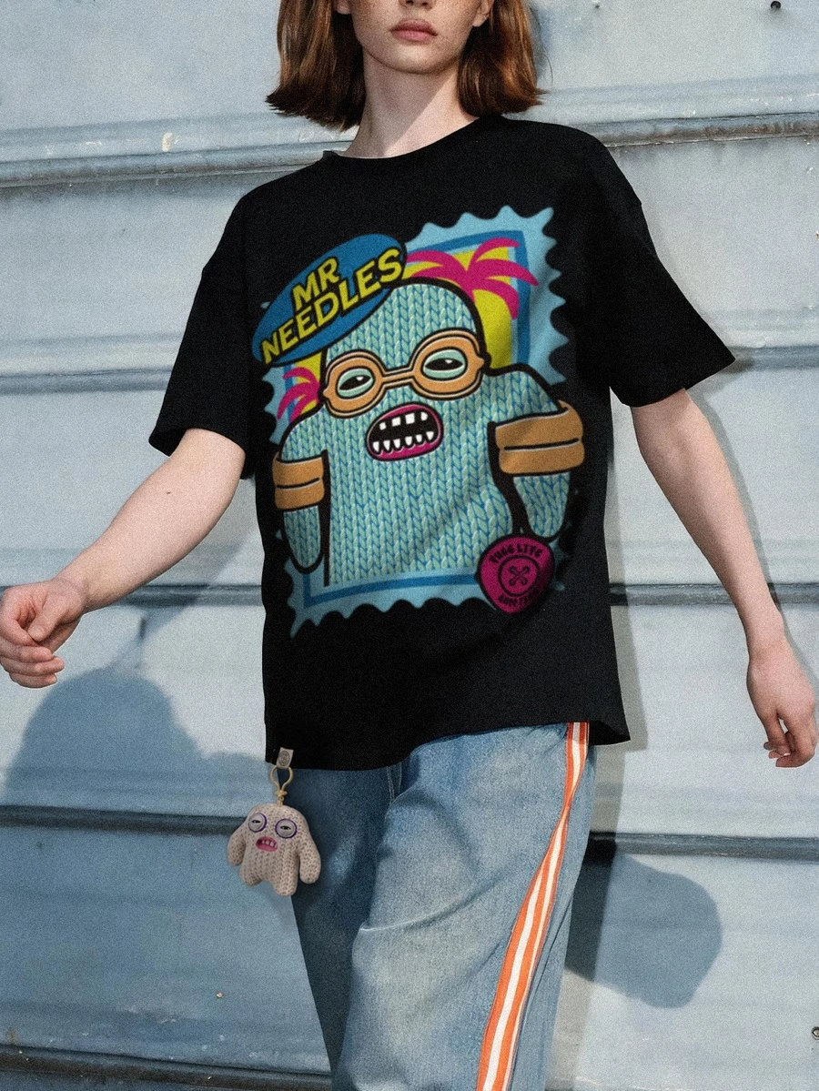 Fuggler | Fanslatte Kaos Wanita Lengan Pendek Bergambar Karakter, Potongan Longgar, Warna Hitam - Hitam - View 1