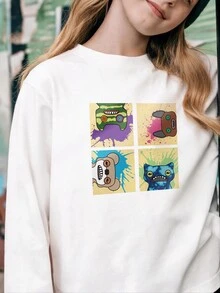 Fuggler | Fanslatte Character Graphic Tween Girls T-Shirt Round Neck White - White - View 5