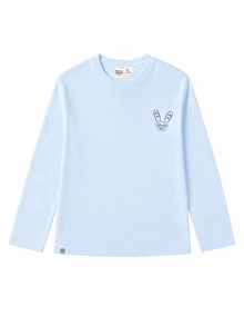 Fuggler | Fanslatte Printed Teen Girls T-Shirt Long Sleeve Baby Blue - Baby Blue - View 6