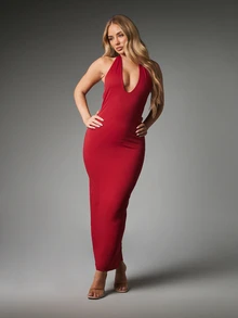 MISSGUIDED Women Midi Dresses - Burgundy - View 4