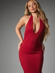 MISSGUIDED Women Midi Dresses - Burgundy - View 5