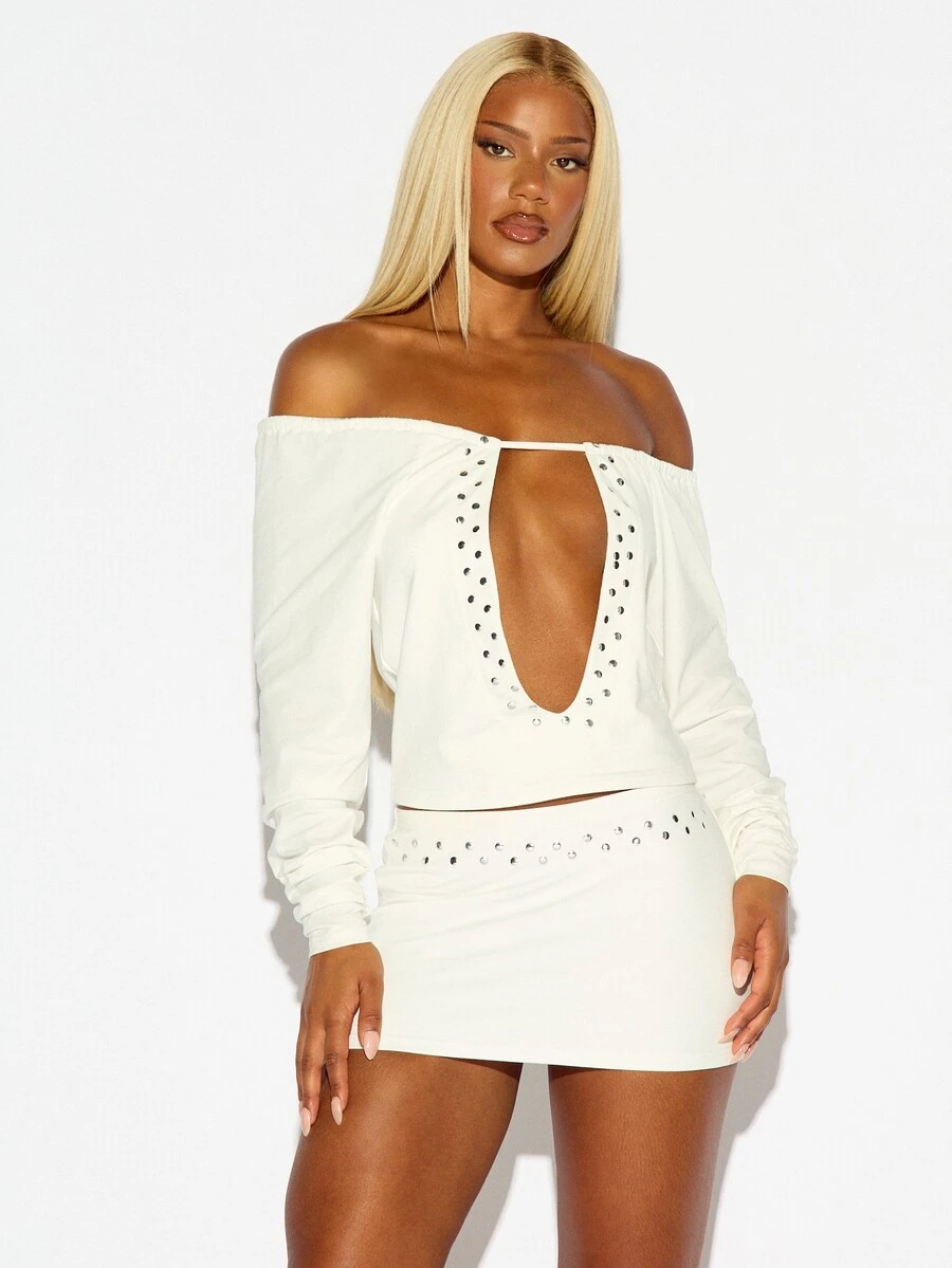 SUMWON WOMEN Women Two-Piece Outfits - White - View 1