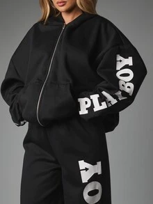 Missguided x Playboy Halloween - Hitam - View 4