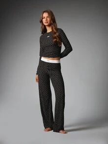 MISSGUIDED Set Pakaian Santai Wanita Lengan Panjang Motif Bunga - MultiWarna - View 1