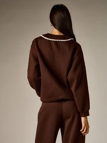 AiiRZ Women Sweatshirts & Hoodies - Coffee Brown - View 2