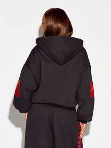 SUMWON WOMEN Sweatshirt & Hoodie Wanita - Hitam - View 5