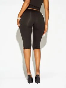 SUMWON WOMEN Women Leggings - Black - View 5