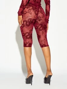 SUMWON WOMEN Women Leggings - Burgundy - View 5