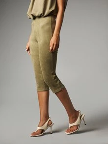 MISSGUIDED ليقنز نسائية - كاكي - مشاهدة 6