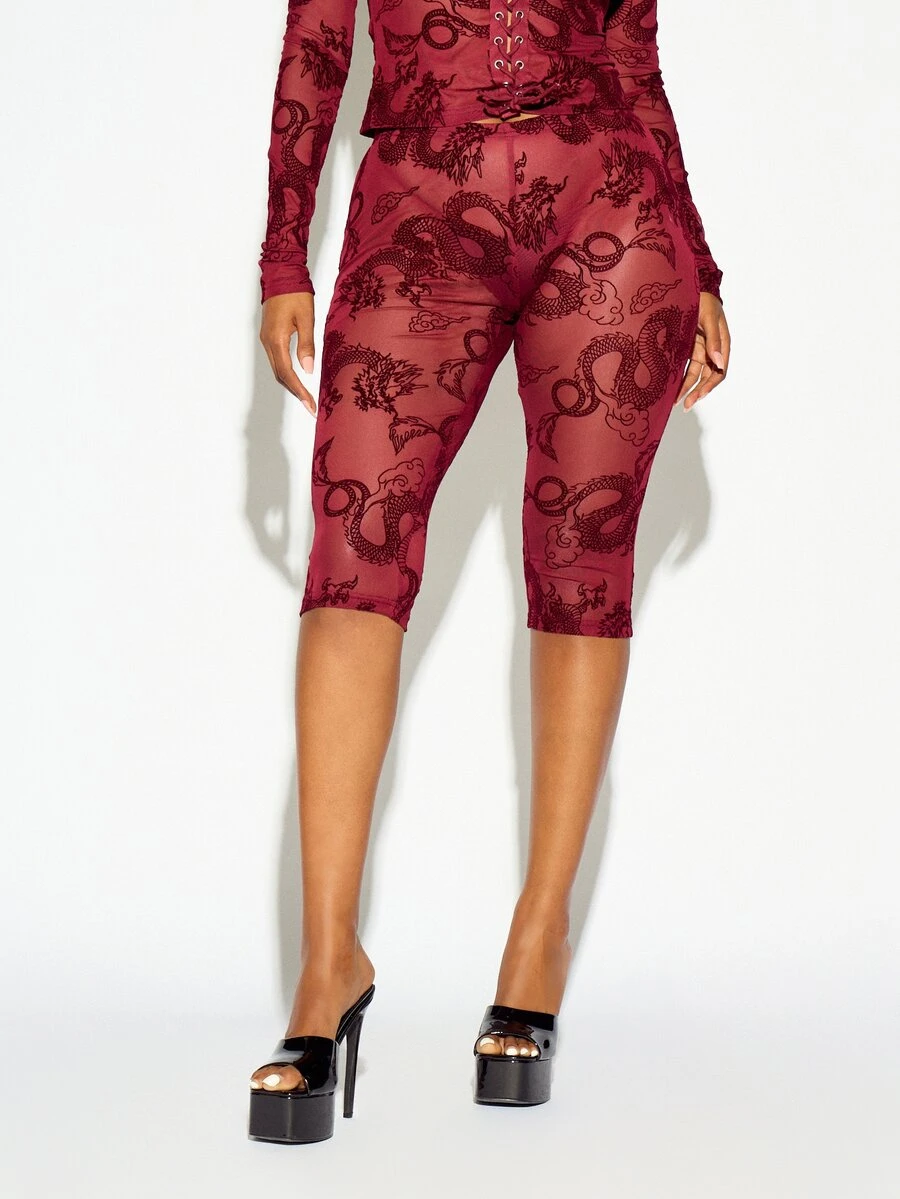 SUMWON WOMEN Women Leggings - Burgundy - View 1