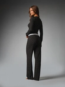 MISSGUIDED Set Pakaian Santai Wanita Lengan Panjang Motif Bunga - MultiWarna - View 2