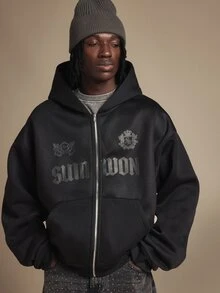 SUMWON Men Hoodies - Black - View 1