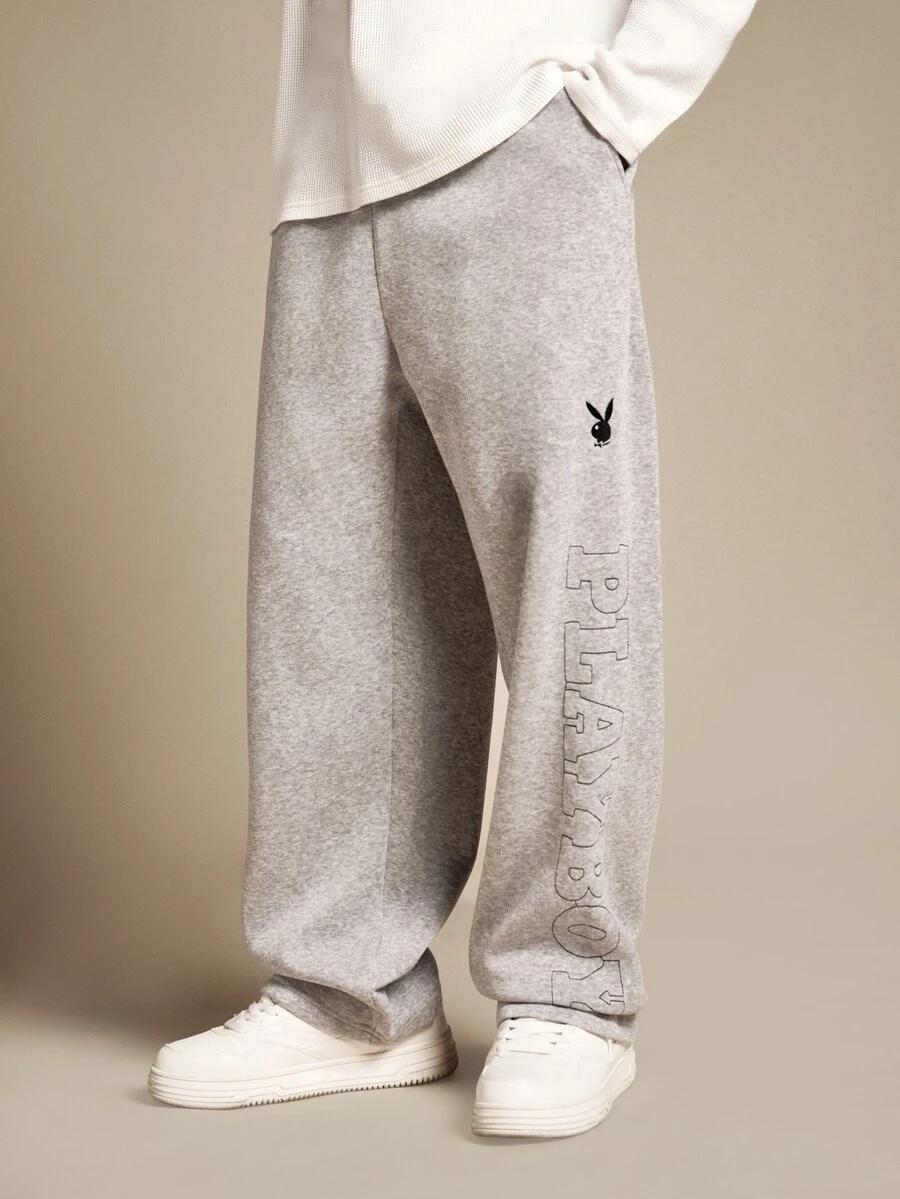 PLAYBOY X SUMWON Men Sweatpants - Grey - View 1