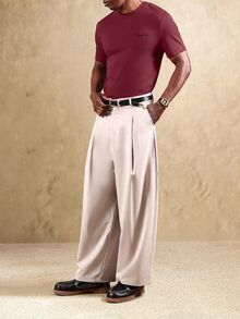 SUMWON Men T-Shirts - Burgundy - View 4