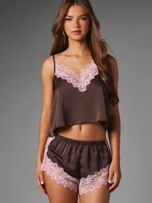 MISSGUIDED Kvinnor Pyjamas Set - Brun - Visa 1