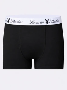 PLAYBOY X SUMWON Bunny Logo Waistband Boxer Briefs Trunks Plaid Print Underwear 2-Pack Multicolor - Multicolor - View 6