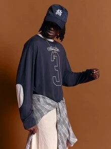 SUMWON Men T-Shirts - Blue and White - View 5