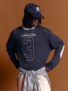 SUMWON Men T-Shirts - Blue and White - View 2